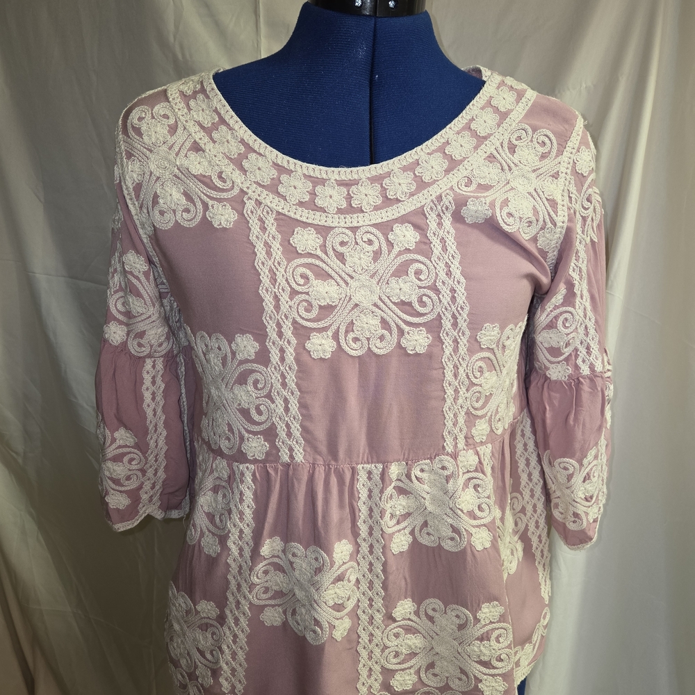 Ana & Rose Pink Embroidered Women’s Blouse